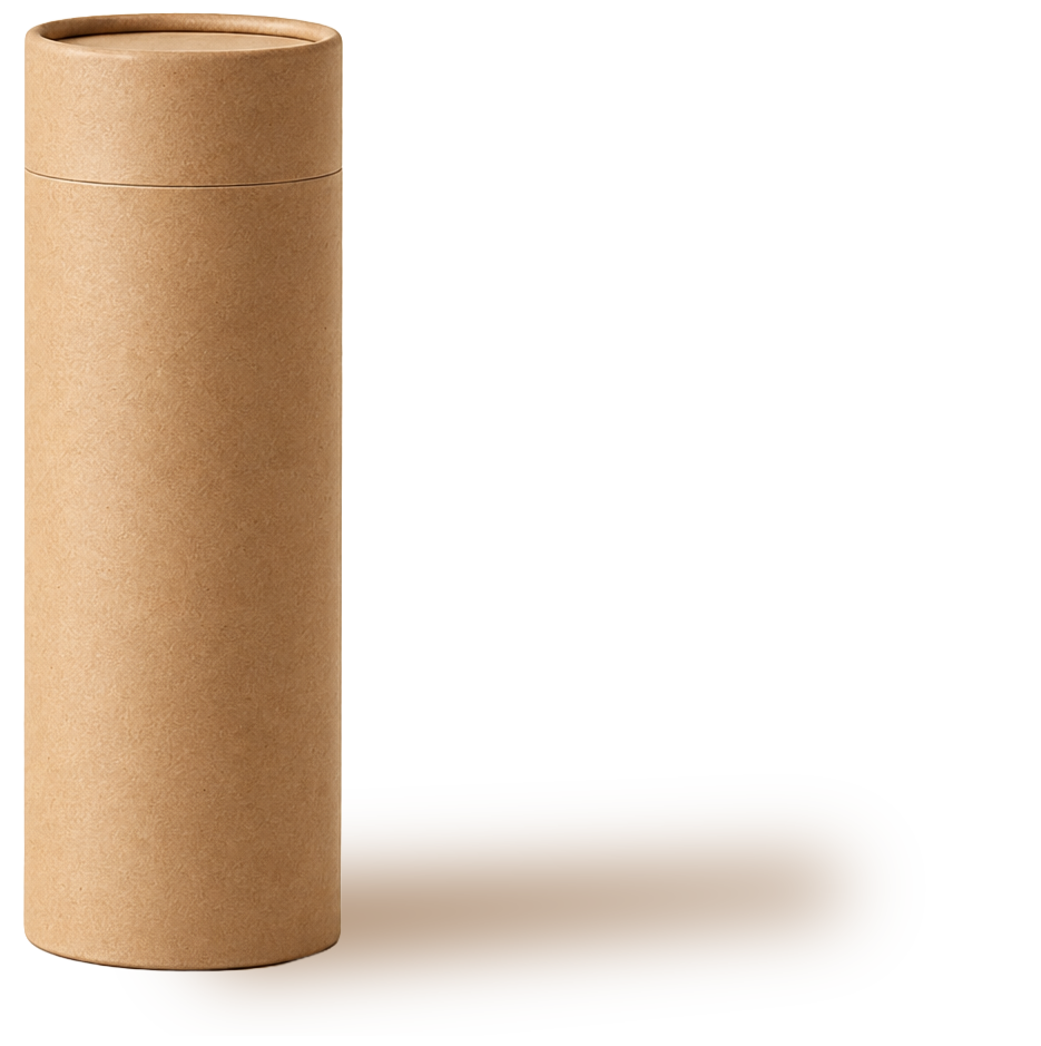 Cylinder i kraftkarton