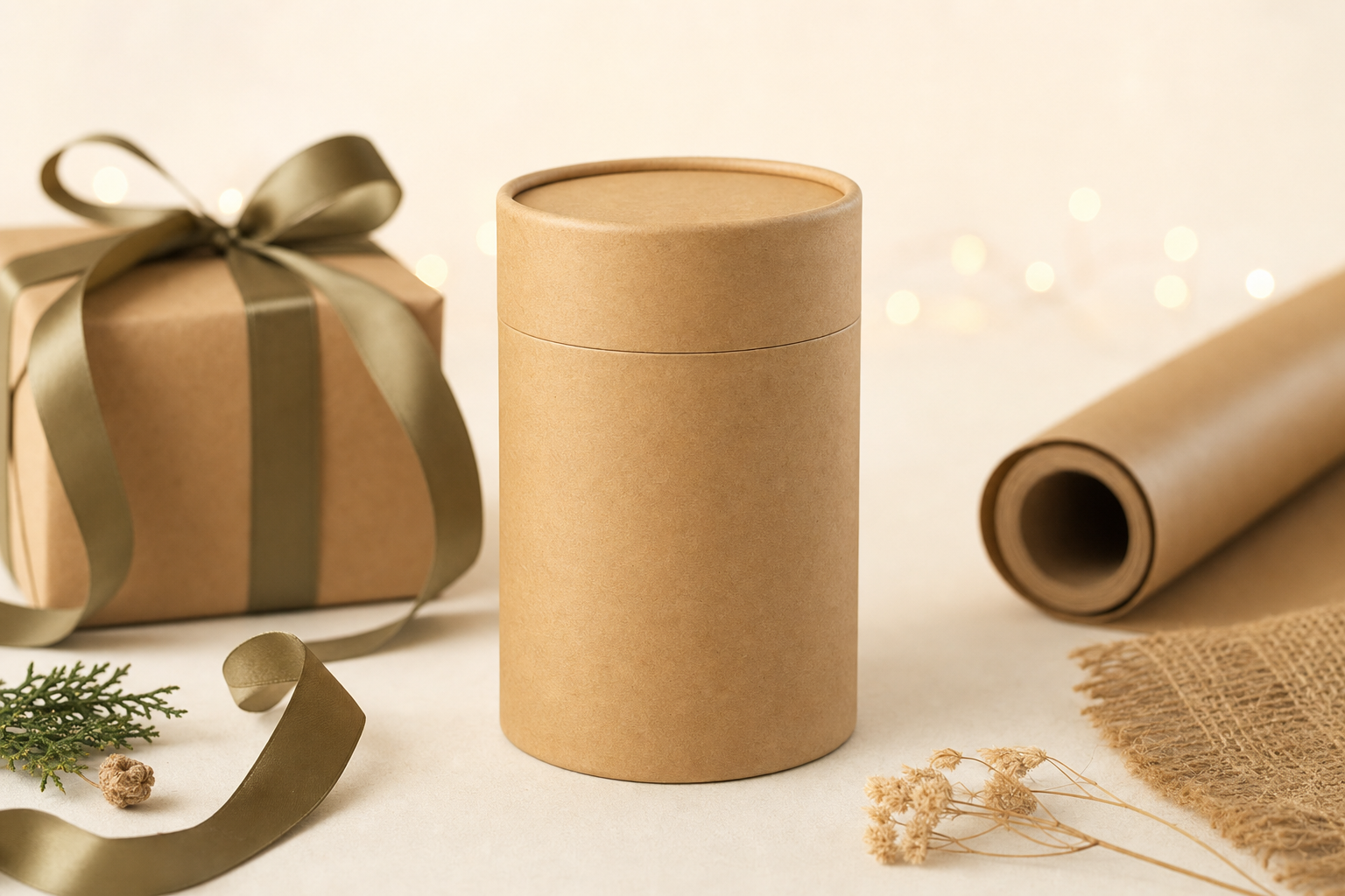 Cylinder som gaveemballage